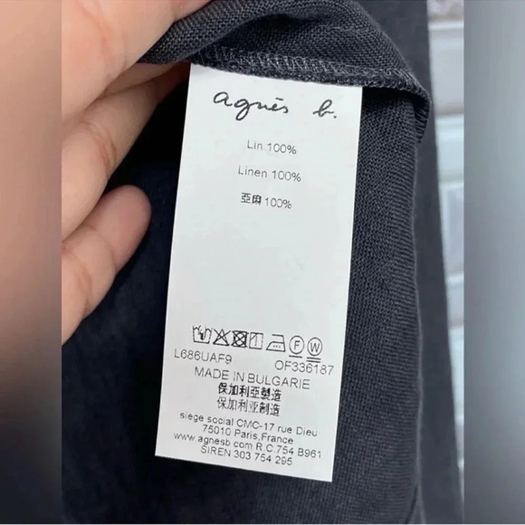 Agnes B dark grey linen New Cubana shacket 42/10 - Picture 12 of 15